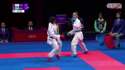 Karate Women S Kumite 50kg Gold Medal Contest Tpe Vs Kaz Youtube
