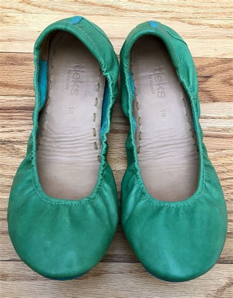 Tieks By Gavrieli 10 Womens Shoes Clover Green Ballet Flats Teal Soles