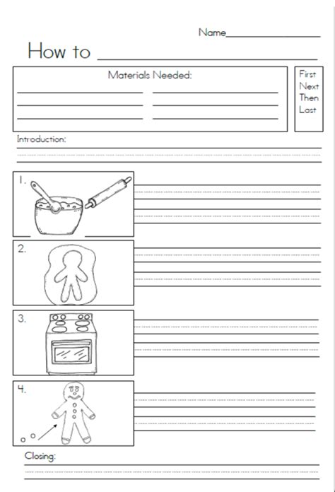 How To Writing Procedural Writing Templates Mrs Winters Bliss