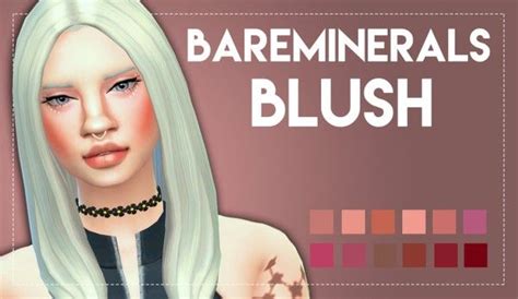 A Woman With Long White Hair Wearing A Choker And Black Dress Text Reads Bareminerals Blush