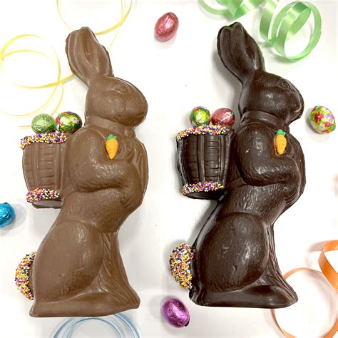 Decorated Standing Chocolate Bunnies