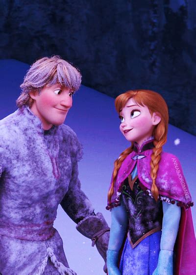 Anna And Kristoff See That Look In His Eyes He Staring At Anna