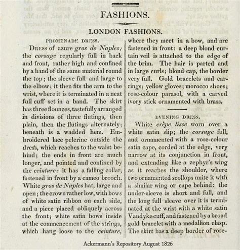 Two Nerdy History Girls Fashions For August 1826