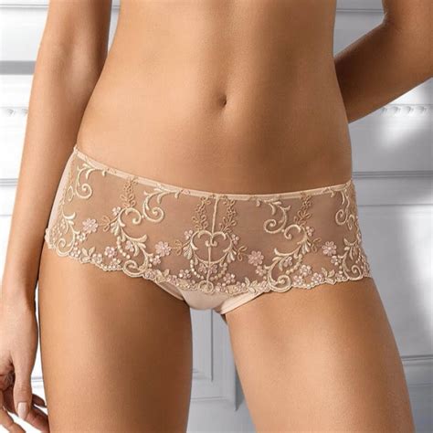 Sheer Lace Panties Light Beige Hipster Paola