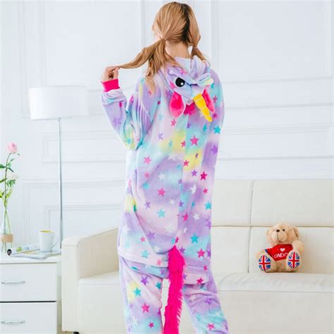 Adult Rainbow Unicorn Onesie Costume Pajamas 100 Unicorns