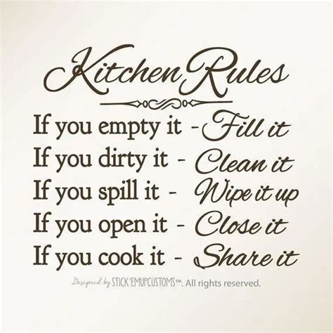 Kitchen Rules Printable Kitchenrules Kitchen Rules Printable