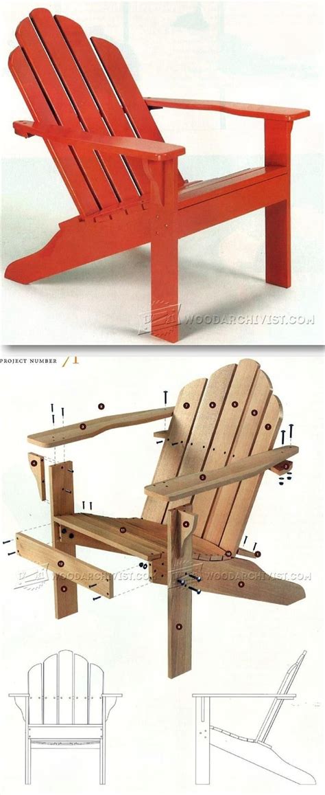 Adirondack Chair Recliner Plans Garden Furniture Cad Plans