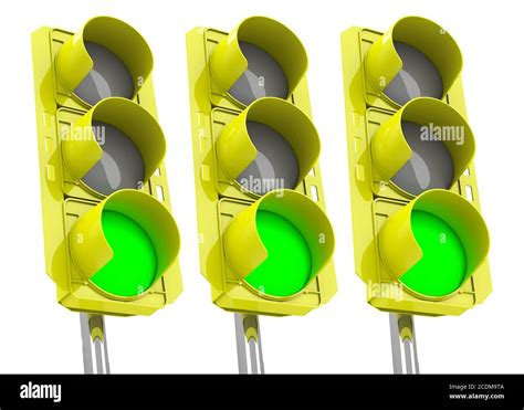 The Green Traffic Lights Stock Photo Alamy
