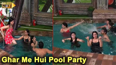 Ghar Me Shuru Hui Pool Party Mannara Chintu Ankita Ayesha Ne Milkar Kiya Enjoy Bigg Boss 17