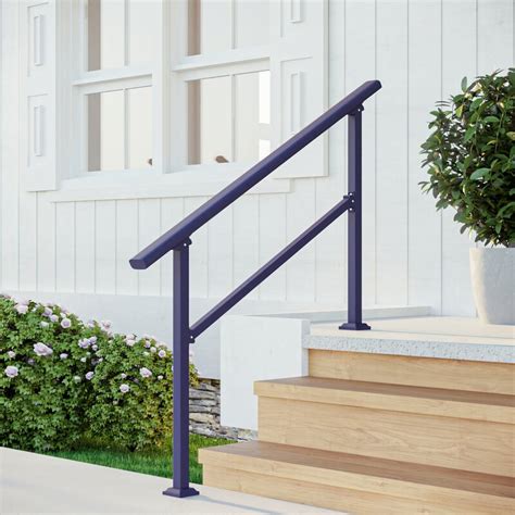 Cr Home Outdoor Hand Rails For Steps Black Wrought Iron Handrail 1 2