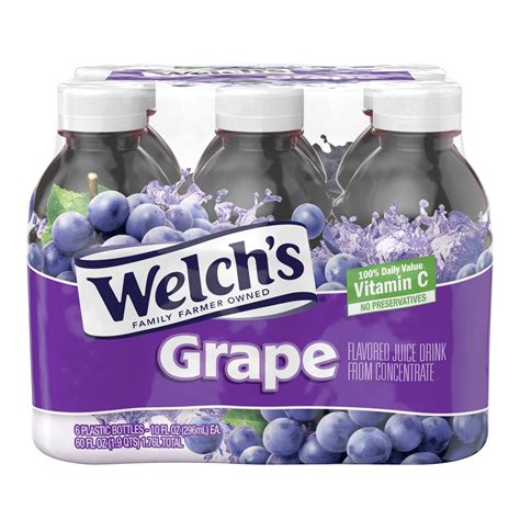 Welchs Juice Grape 10 Fl Oz 6 Count