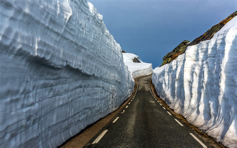Black Asphalt Road Road Landscape Ice Hd Wallpaper Wallpaper Flare