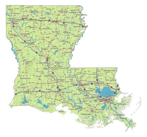 Preview Of Louisiana State Vector Road Map Your Vector