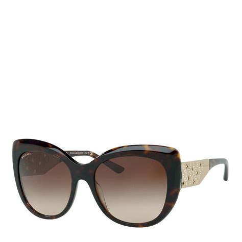 Women S Dark Havana Bvlgari Sunglasses 57mm Brandalley