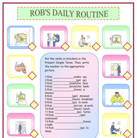 Daily Routine Verbs Printable Worksheets For Grade 1 Vrogue Co