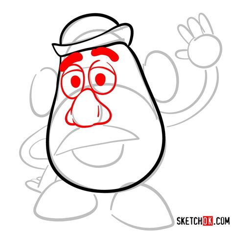 How To Draw Mr Potato Head Toy Story Sketchok Step By Step