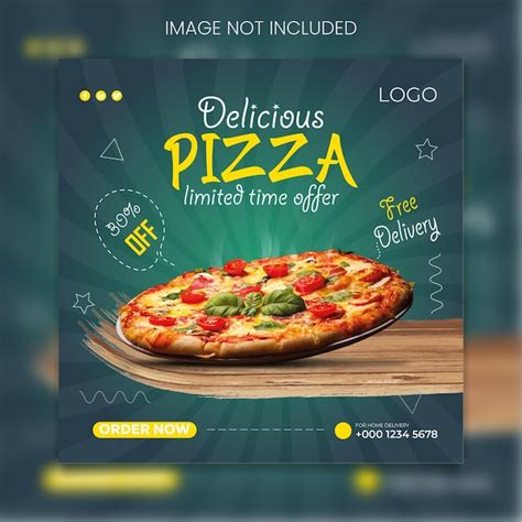 Premium Vector Delicious Pizza Restaurant Instagram Banners Template