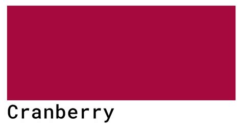Cranberry Color Codes