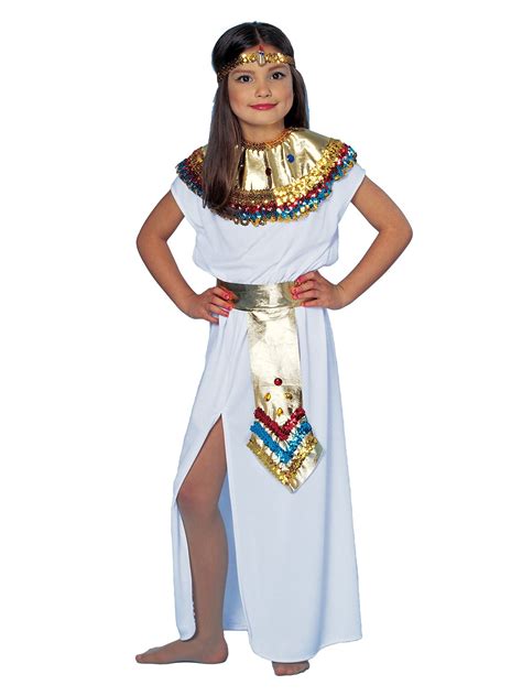 Egyptian Girl Queen Cleopatra Childrens Fancy Dress Costume Outfit