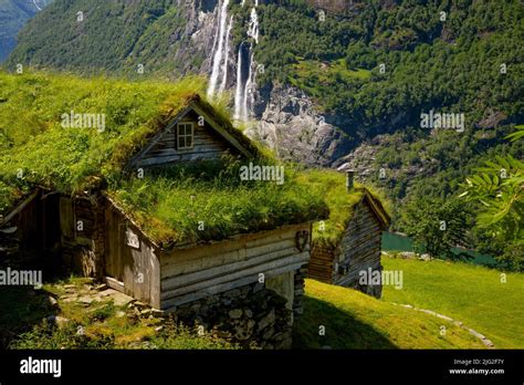 Skagefla Mountain Farm In Geiranger Fjord Norway Stock Photo Alamy