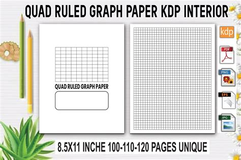 Quad Ruled Graph Paper Kdp Interior Graphic By Kdp Studio Creative Fabrica