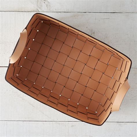 Wide Weave Leather Basket In 2021 Leather Working Patterns Basket