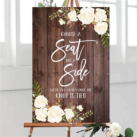 Buy Wood Plaque Rustic Choose A Seat Not A Side Sign