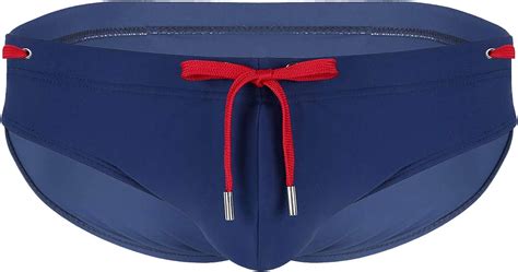 Onln 2021 Men Drawstring Front Removable Padded Bulge Pouch Swimwear
