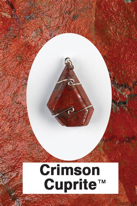 Crimson Cuprite Wire Wrap Pendant