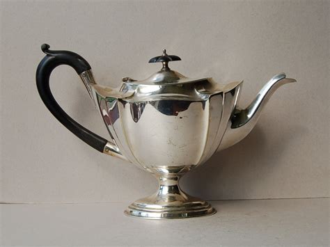 Art Deco Silver Plate Teapot Vintage Teapot Vintage Serving