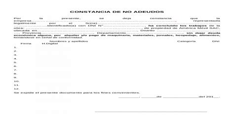 Constancia De No Adeudos Doc Document