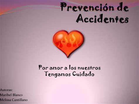 Prevención De Accidentes Ppt