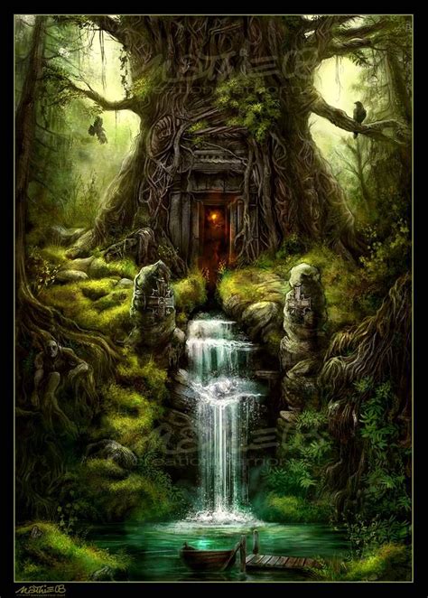 The Old Tree Ii By Nathie On Deviantart Fantasy Landscape Fantasy