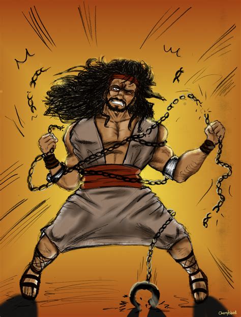 Samson From The Bible Coloured Version By Cherryisland On Deviantart