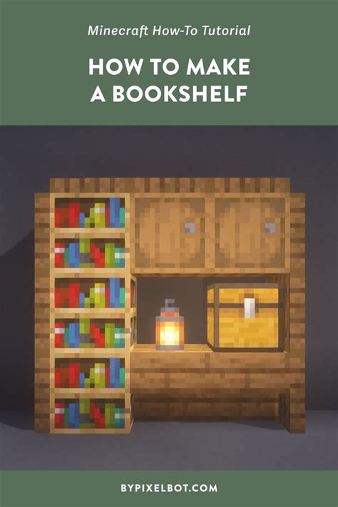 How To Make A Bookshelf In Minecraft In 2021 Minecraft House