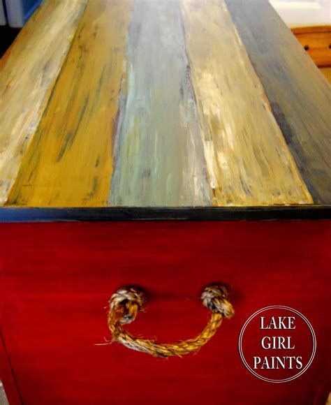 Lake Girl Paints Storage Chest Toy Box Gets Paint Personality