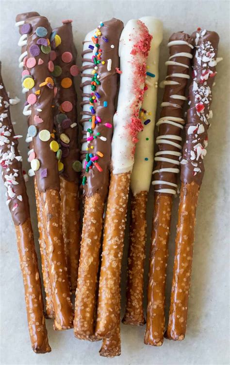 Easy Chocolate Covered Pretzel Rods Recipe Sugar And Charm