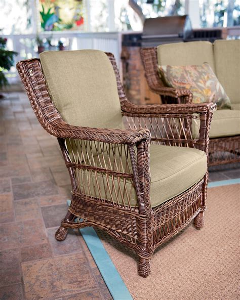Bring a touch of sophistication to any indoor or covered outdoor living environment inspired by a coastal, cottage, or farmhouse design aesthetic. Wicker Armchair - Resin Wicker - Outdoor Wicker Furniture