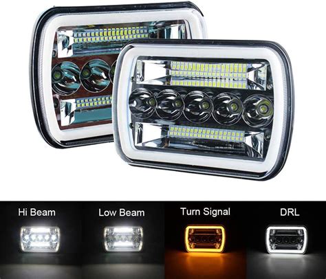 Buy Amuniesun Super Bright Pair 7x6 5x7 Led Headlights 6052 6054 H5054
