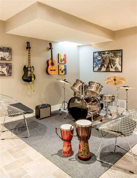 7 Really Cool Modern Basement Ideas Futurian Home Music Rooms