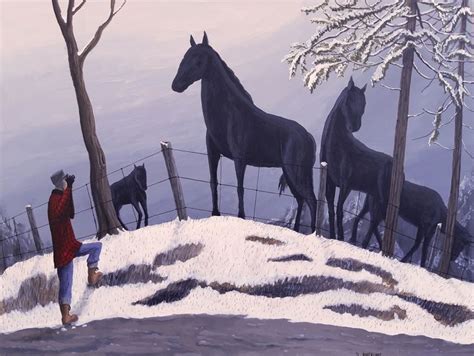 Four Black Horses Black Horses Horses Horse Painting