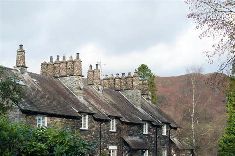 Free Stock Photo Of Row Of Quaint Stone Cottages At Skelwith Bridge