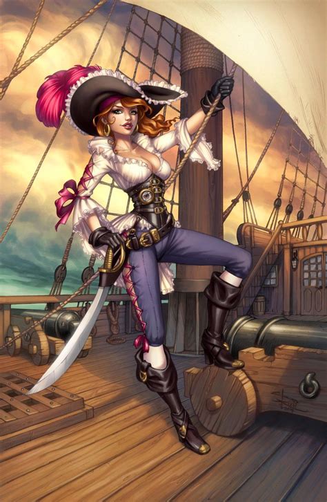 Lady Pirate In Color By Sabinerich On DeviantArt Pirate Art Pirate Life Pirate Crafts Pirate