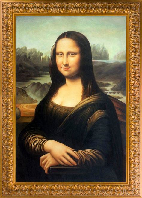 Mona Lisa Pre Framed Leonardo Da Vinci Pre Framed Oil