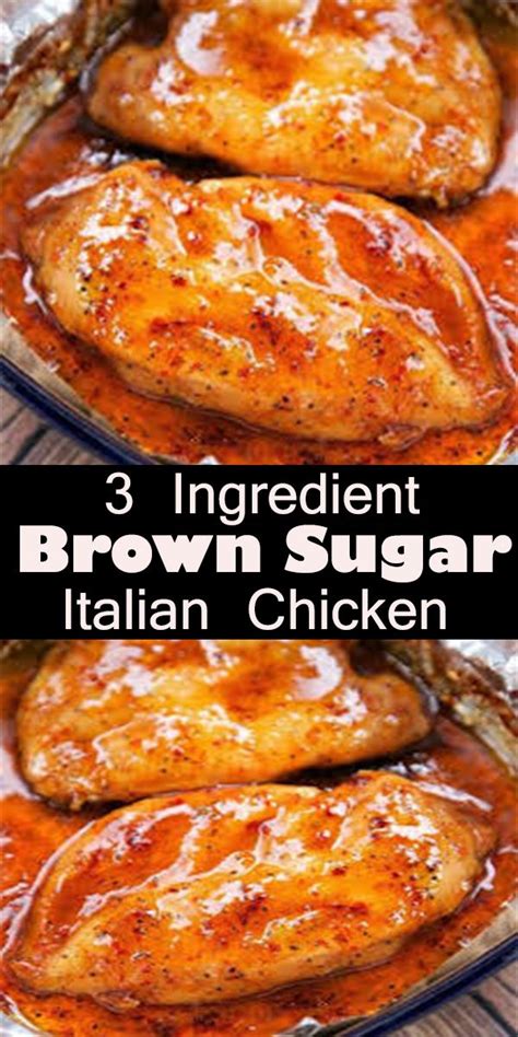 Baked boneless chicken thighs have an easy honey mustard glaze and will never dry out. 3 Ingredient Brown Sugar Italian Chicken!!! in 2020 ...