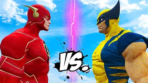 Wolverine Vs The Flash Epic Superheroes Battle Youtube