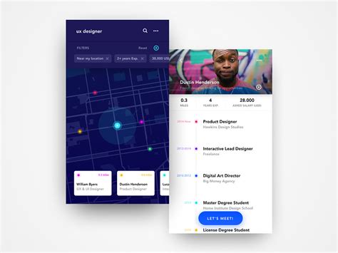 Ui Concept Job Meeting App By Guillaume Parra On Dribbble