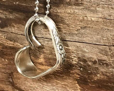 Sterling Silver Plated Flatware Spoon Handle Pendant Etsy Jewelry