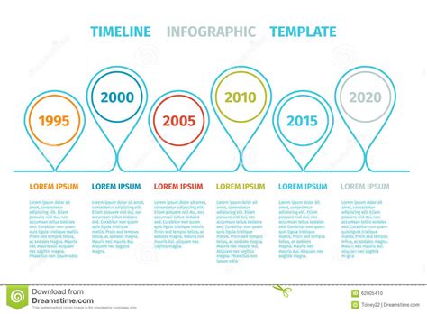 Timeline Infographics Template Stock Vector Image 62005410