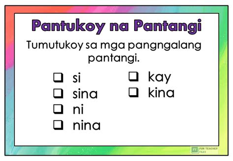 Dalawang Uri Ng Pantukoy Fun Teacher Files